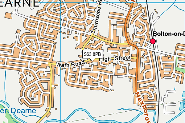 S63 8PB map - OS VectorMap District (Ordnance Survey)