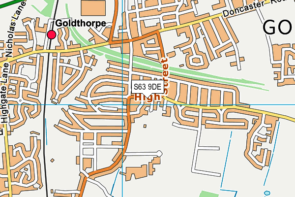 S63 9DE map - OS VectorMap District (Ordnance Survey)