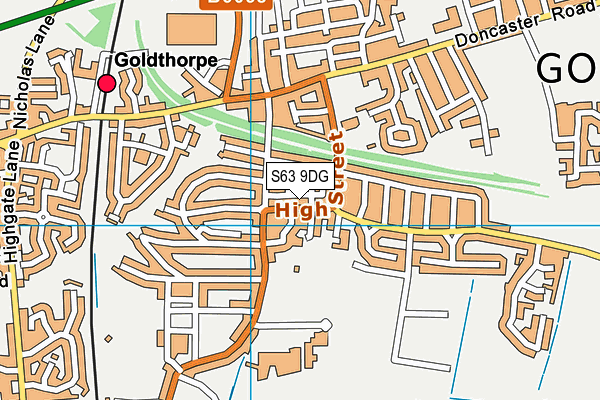 S63 9DG map - OS VectorMap District (Ordnance Survey)