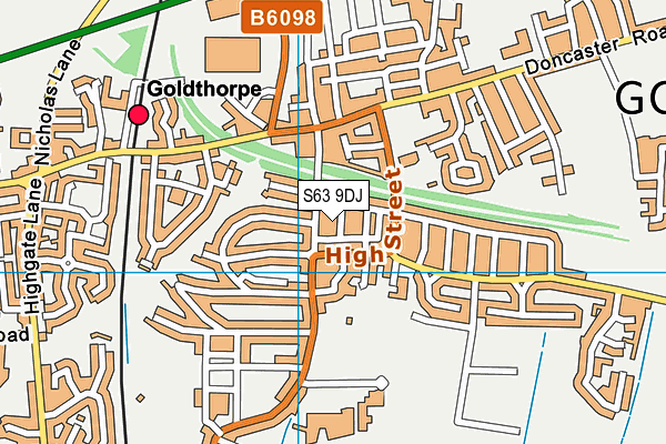 S63 9DJ map - OS VectorMap District (Ordnance Survey)