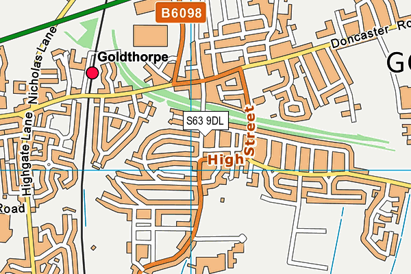 S63 9DL map - OS VectorMap District (Ordnance Survey)