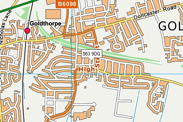 S63 9DQ map - OS VectorMap District (Ordnance Survey)