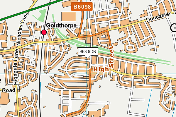 S63 9DR map - OS VectorMap District (Ordnance Survey)