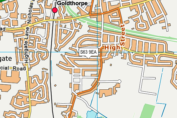 S63 9EA map - OS VectorMap District (Ordnance Survey)