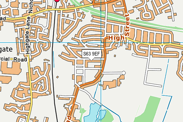 S63 9EF map - OS VectorMap District (Ordnance Survey)