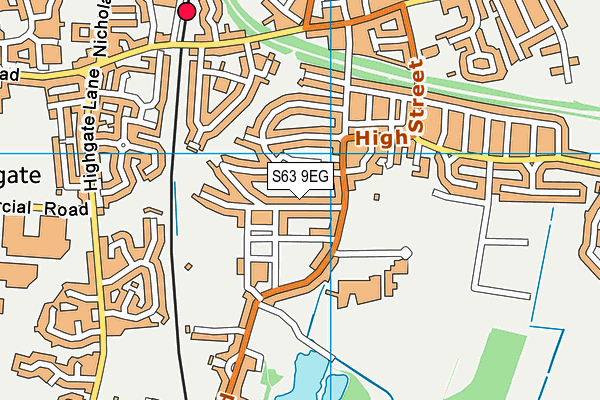S63 9EG map - OS VectorMap District (Ordnance Survey)