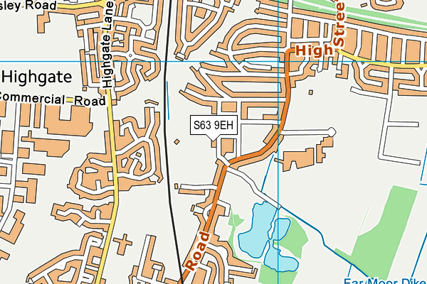 S63 9EH map - OS VectorMap District (Ordnance Survey)