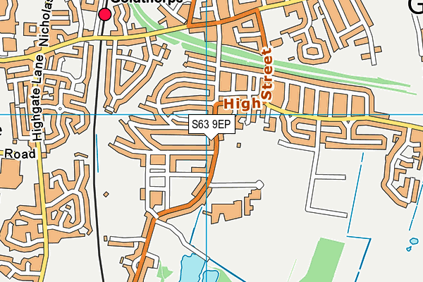 S63 9EP map - OS VectorMap District (Ordnance Survey)