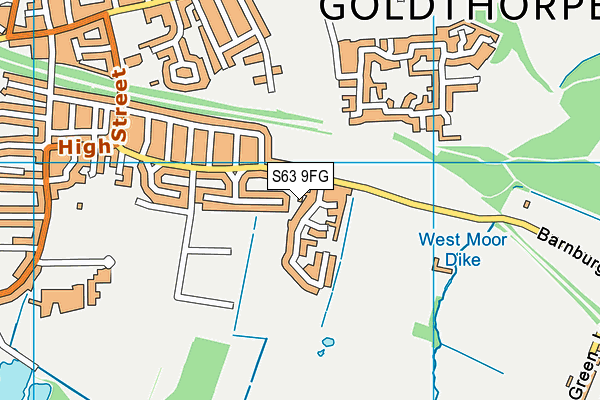 S63 9FG map - OS VectorMap District (Ordnance Survey)