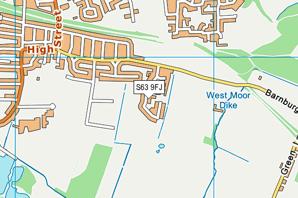 S63 9FJ map - OS VectorMap District (Ordnance Survey)