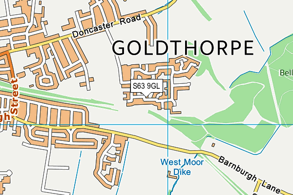 S63 9GL map - OS VectorMap District (Ordnance Survey)