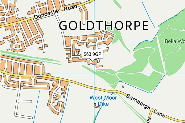 S63 9GP map - OS VectorMap District (Ordnance Survey)