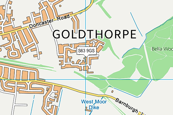 S63 9GS map - OS VectorMap District (Ordnance Survey)