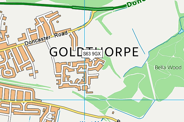 S63 9GX map - OS VectorMap District (Ordnance Survey)