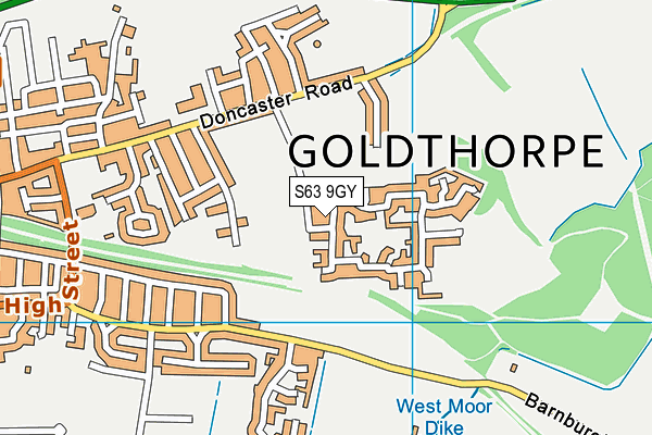 S63 9GY map - OS VectorMap District (Ordnance Survey)