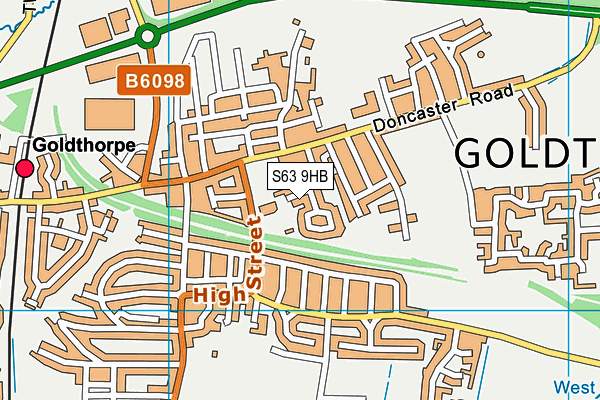 S63 9HB map - OS VectorMap District (Ordnance Survey)