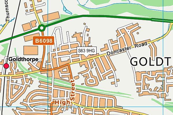 S63 9HG map - OS VectorMap District (Ordnance Survey)