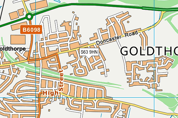 S63 9HN map - OS VectorMap District (Ordnance Survey)