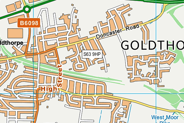 S63 9HP map - OS VectorMap District (Ordnance Survey)