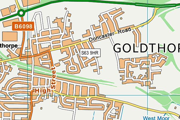 S63 9HR map - OS VectorMap District (Ordnance Survey)