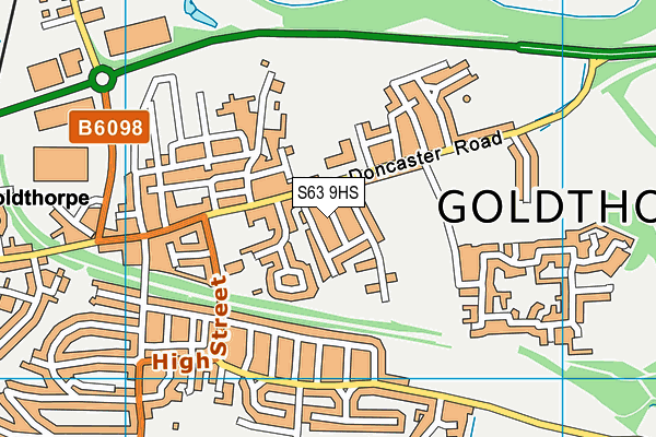 S63 9HS map - OS VectorMap District (Ordnance Survey)