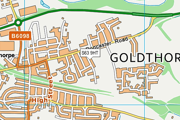 S63 9HT map - OS VectorMap District (Ordnance Survey)