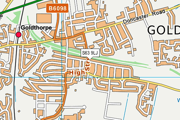 S63 9LJ map - OS VectorMap District (Ordnance Survey)