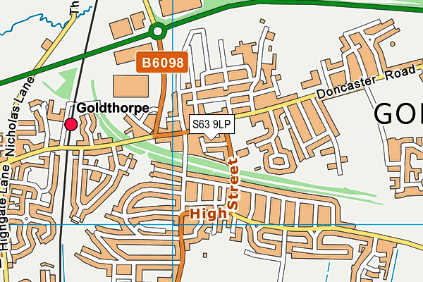 S63 9LP map - OS VectorMap District (Ordnance Survey)