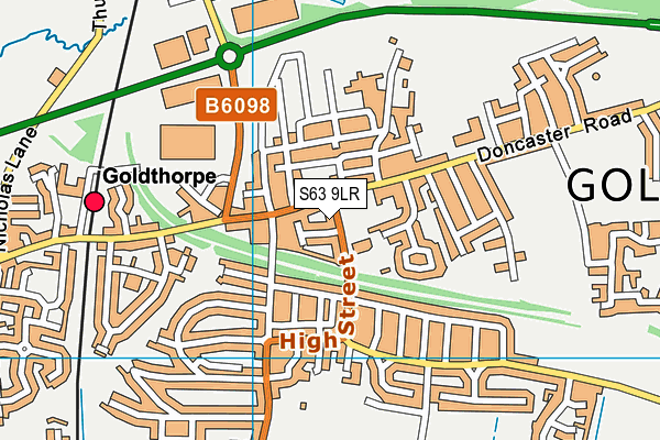 S63 9LR map - OS VectorMap District (Ordnance Survey)