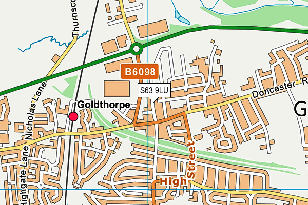 S63 9LU map - OS VectorMap District (Ordnance Survey)