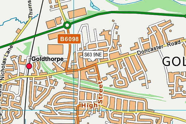 S63 9NE map - OS VectorMap District (Ordnance Survey)