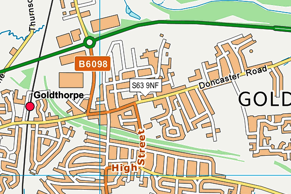 S63 9NF map - OS VectorMap District (Ordnance Survey)