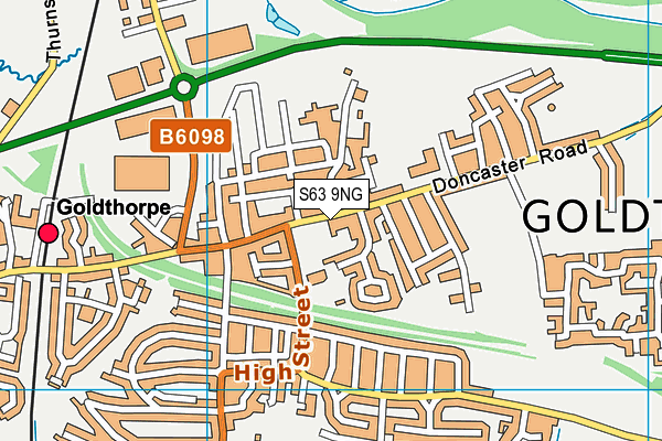 S63 9NG map - OS VectorMap District (Ordnance Survey)