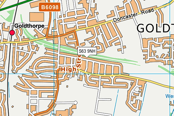 S63 9NH map - OS VectorMap District (Ordnance Survey)