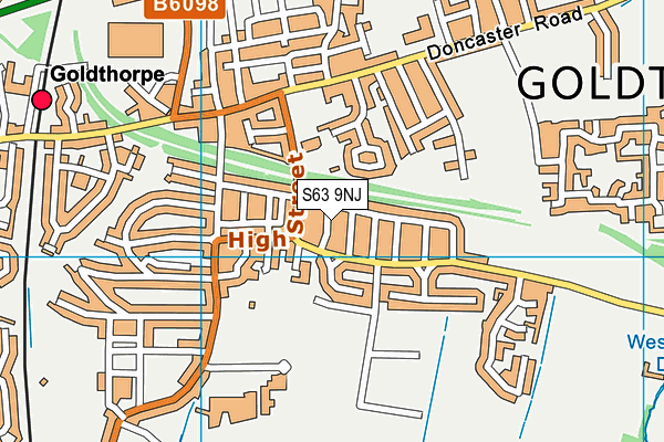 S63 9NJ map - OS VectorMap District (Ordnance Survey)