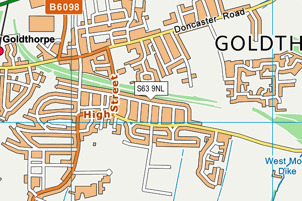S63 9NL map - OS VectorMap District (Ordnance Survey)