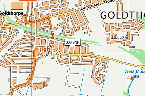 S63 9NP map - OS VectorMap District (Ordnance Survey)