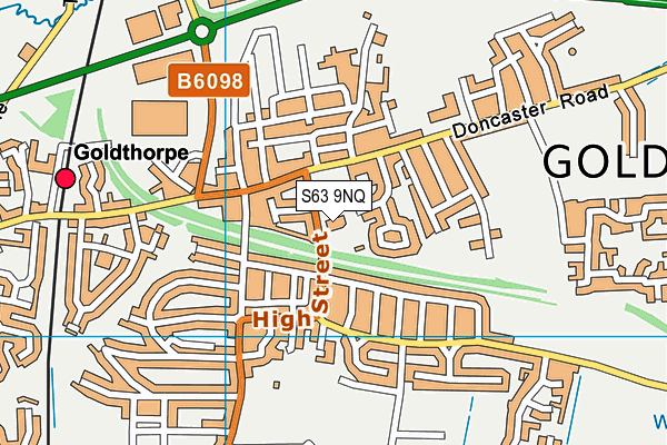 S63 9NQ map - OS VectorMap District (Ordnance Survey)