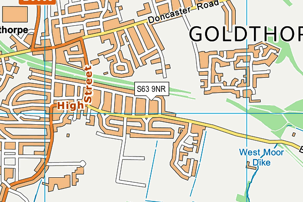 S63 9NR map - OS VectorMap District (Ordnance Survey)