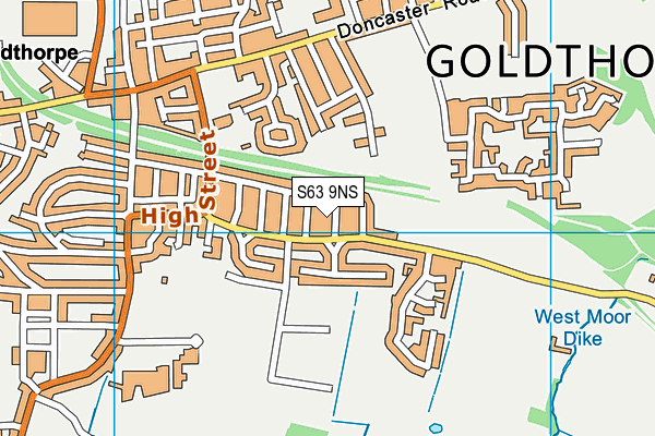 S63 9NS map - OS VectorMap District (Ordnance Survey)