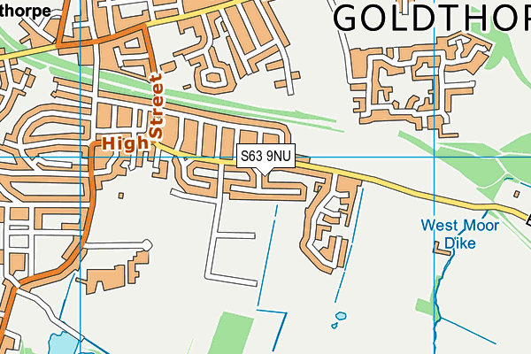 S63 9NU map - OS VectorMap District (Ordnance Survey)