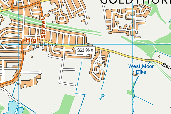 S63 9NX map - OS VectorMap District (Ordnance Survey)