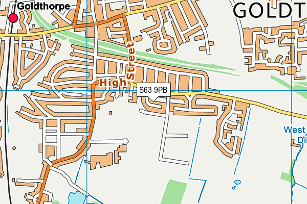 S63 9PB map - OS VectorMap District (Ordnance Survey)