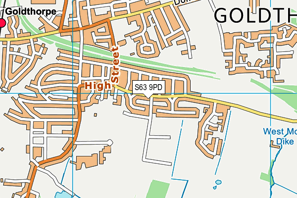 S63 9PD map - OS VectorMap District (Ordnance Survey)