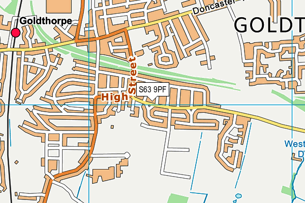 S63 9PF map - OS VectorMap District (Ordnance Survey)