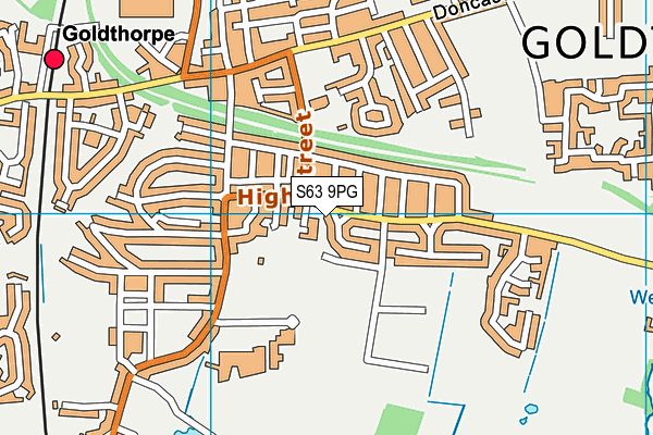 S63 9PG map - OS VectorMap District (Ordnance Survey)