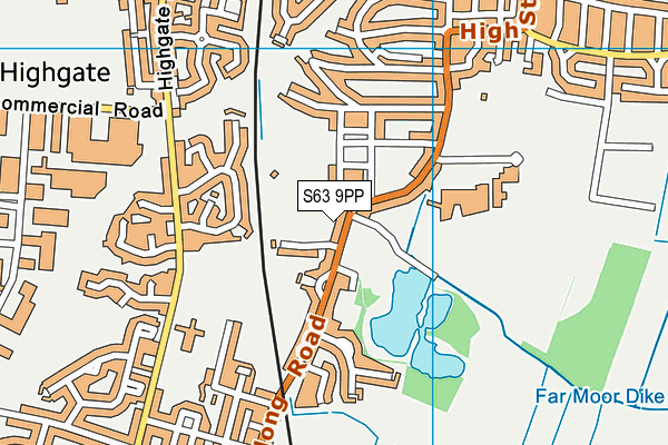 S63 9PP map - OS VectorMap District (Ordnance Survey)