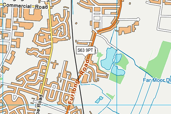 S63 9PT map - OS VectorMap District (Ordnance Survey)