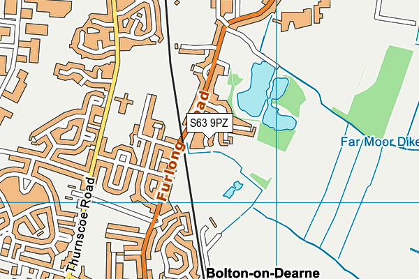 S63 9PZ map - OS VectorMap District (Ordnance Survey)