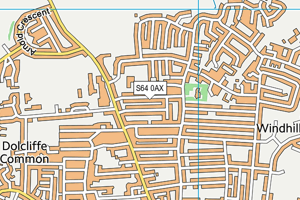S64 0AX map - OS VectorMap District (Ordnance Survey)